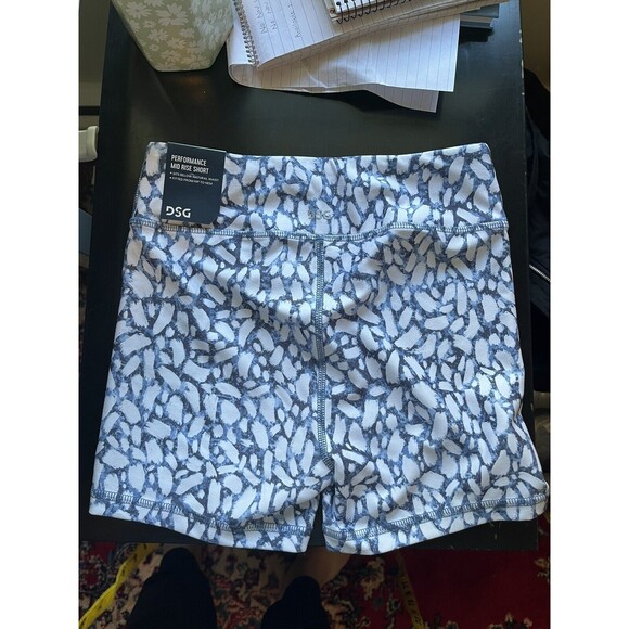 DSG Girls Youth 3" Performance Compression Shortie Shorts Size L Blue Elephant - Picture 2 of 7